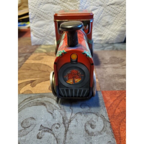 Christmas Express Train Locomotives Shaped Tins, Compart & Wheels Spin - RH#38 - Picture 5 of 14